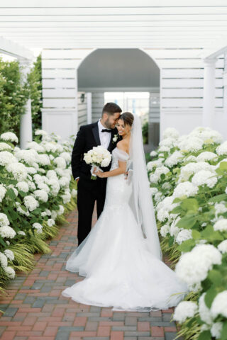 A bride and groom.
